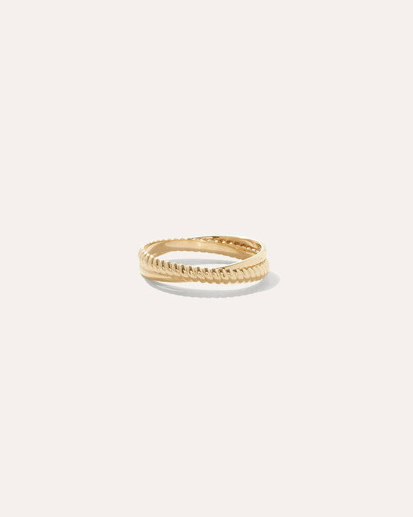 14K Gold Double Stack Ring