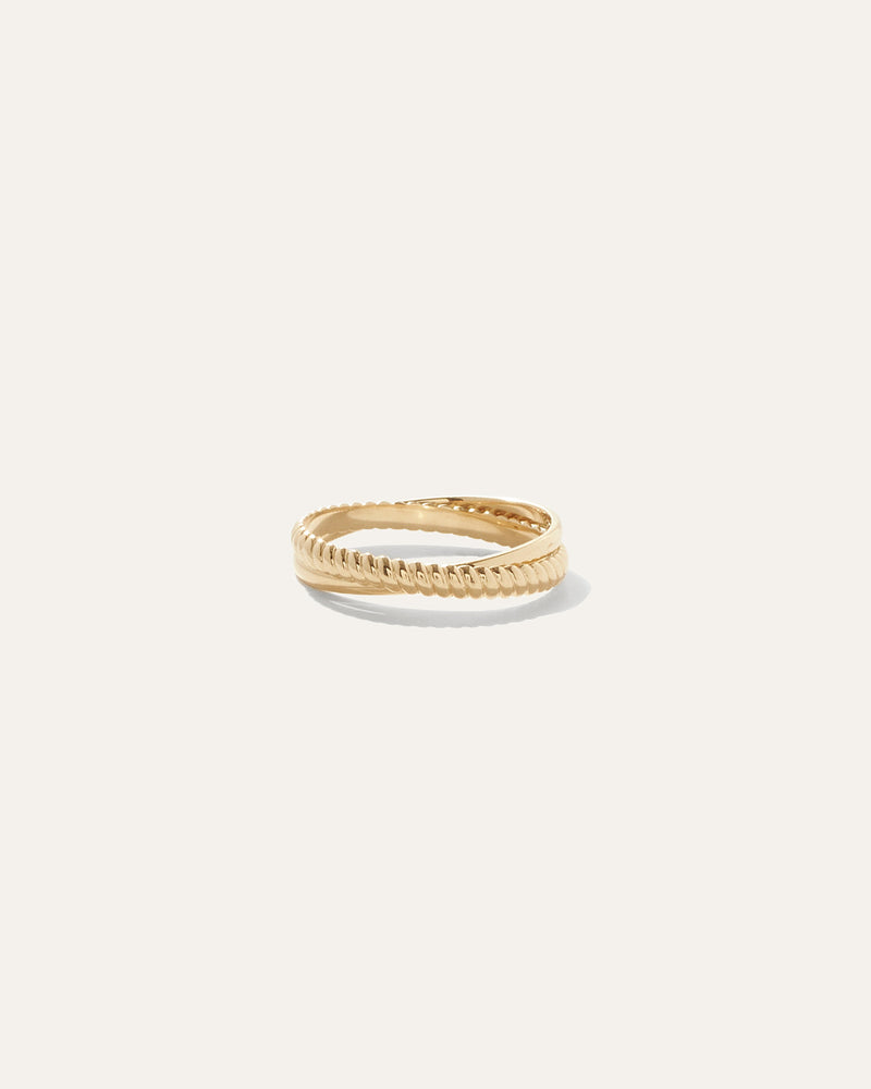 14K Gold Double Stack Ring