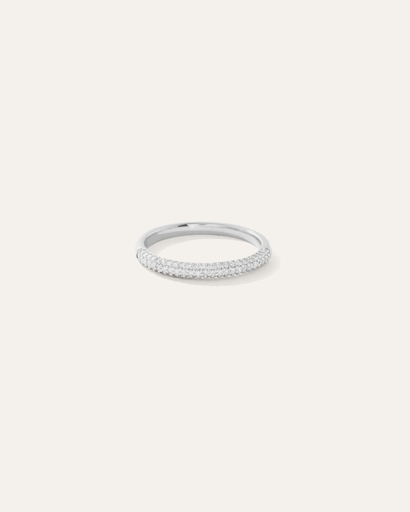 14K Gold Diamond Micro Pave Band