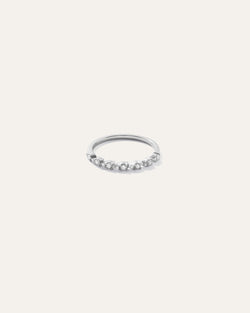 14K Gold Pear Diamond Half Eternity Band