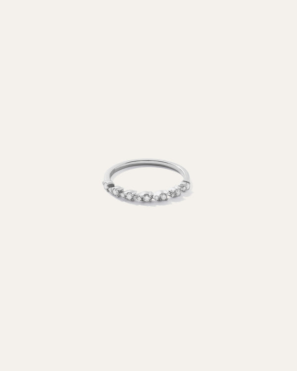 14K Gold Pear Diamond Half Eternity Band