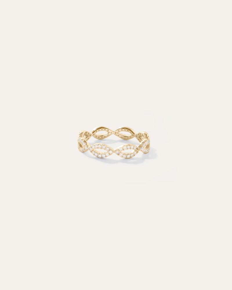 14K Diamond Infinity Amandine Band