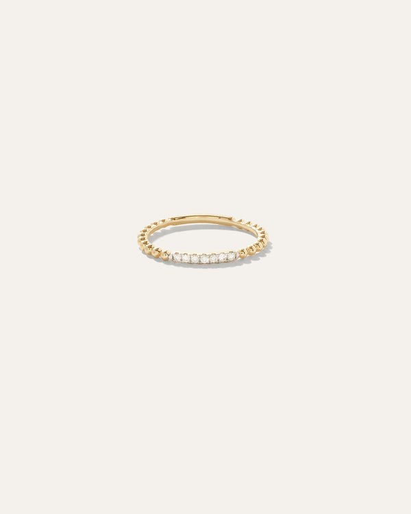 14K Diamond Beaded Annalise Band