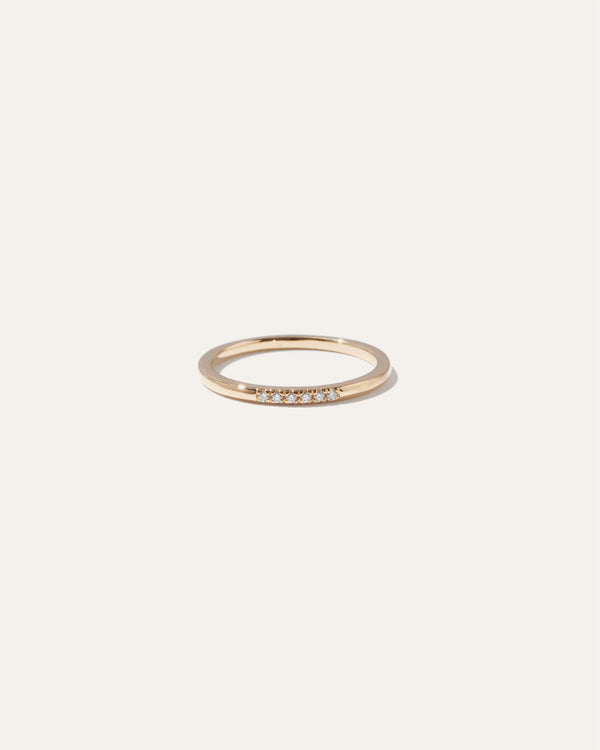14K Gold Diamond Line Ring