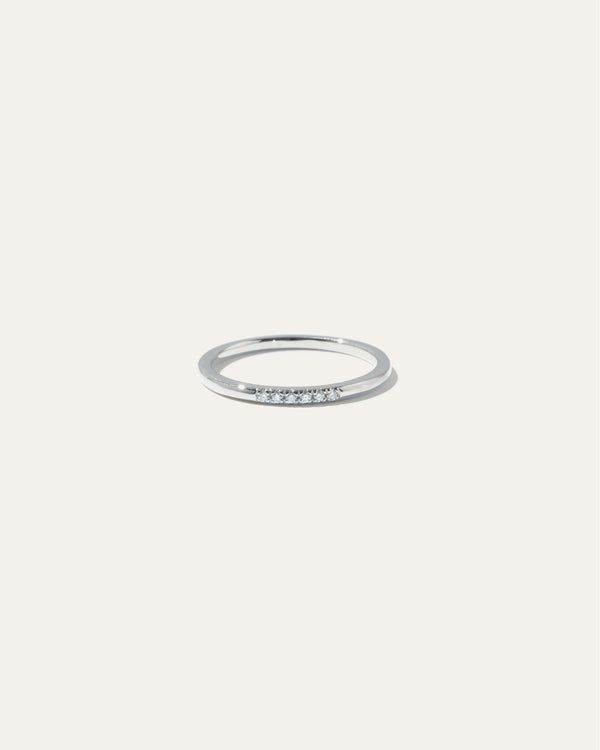 14K Gold Diamond Line Ring