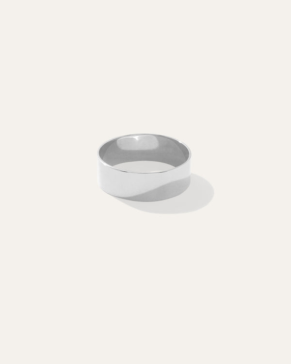 14K Gold 6MM Flat Edge Band