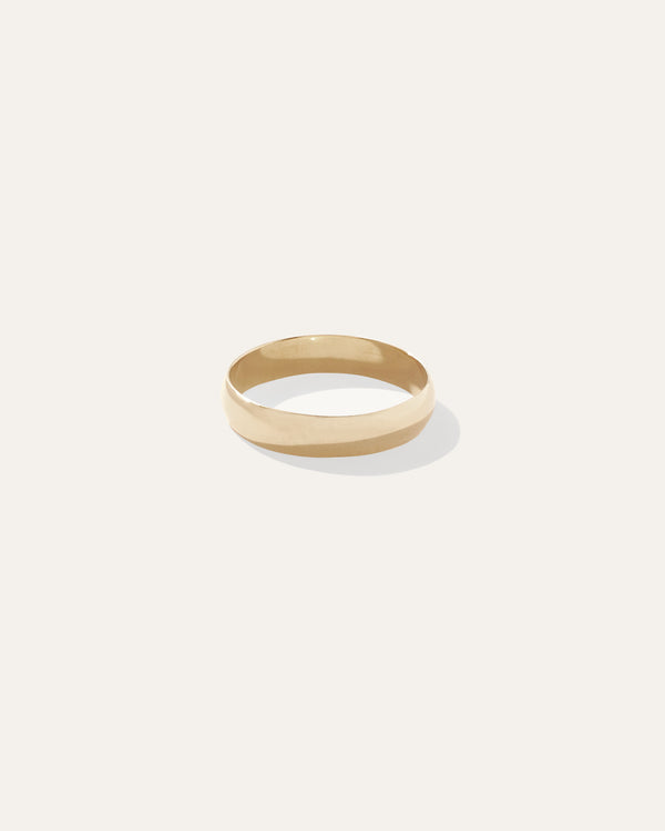 14K Gold 4MM Dome Band