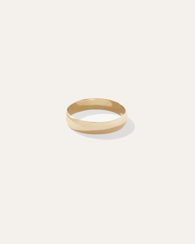 14K Gold 4MM Dome Band