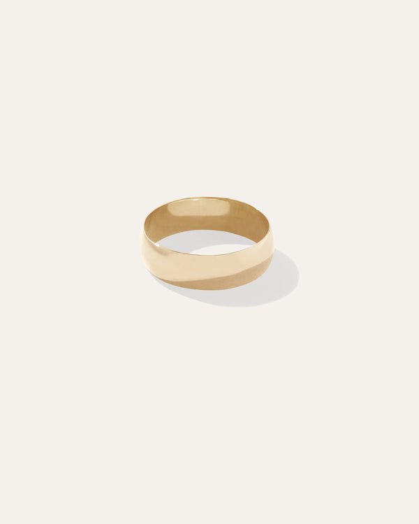 14K Gold 6MM Dome Band
