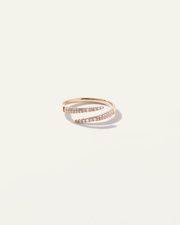 14K Gold Diamond Wrap Ring