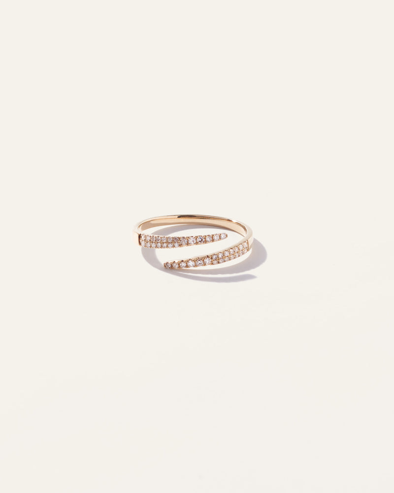 14K Gold Diamond Wrap Ring