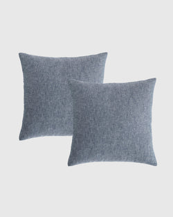 Relaxed Chambray Linen Pillow Cover - Set of 2