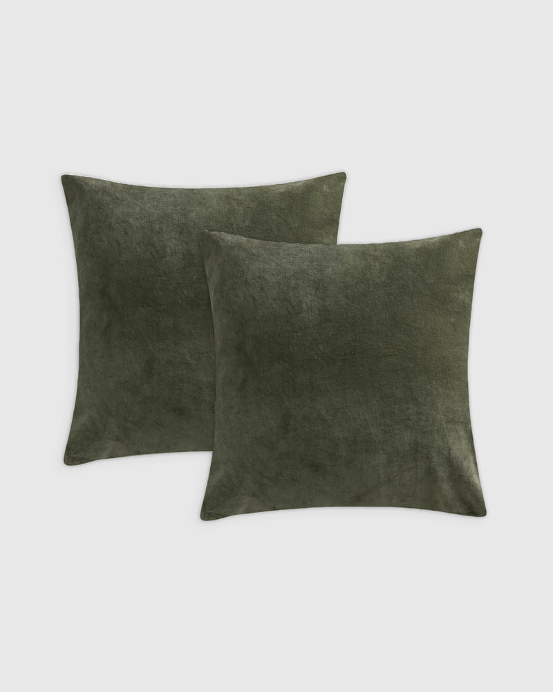 Washed Velvet Pillow Cover - Set of 2