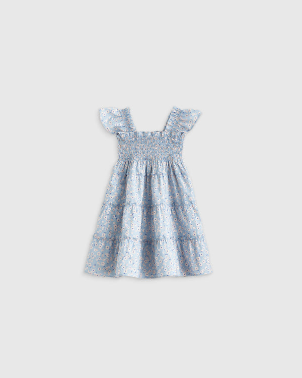 100% Cotton Poplin Smocked Dress - Baby Girl