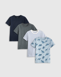 100% Organic Cotton Jersey Short Sleeve Tee 4-Pack