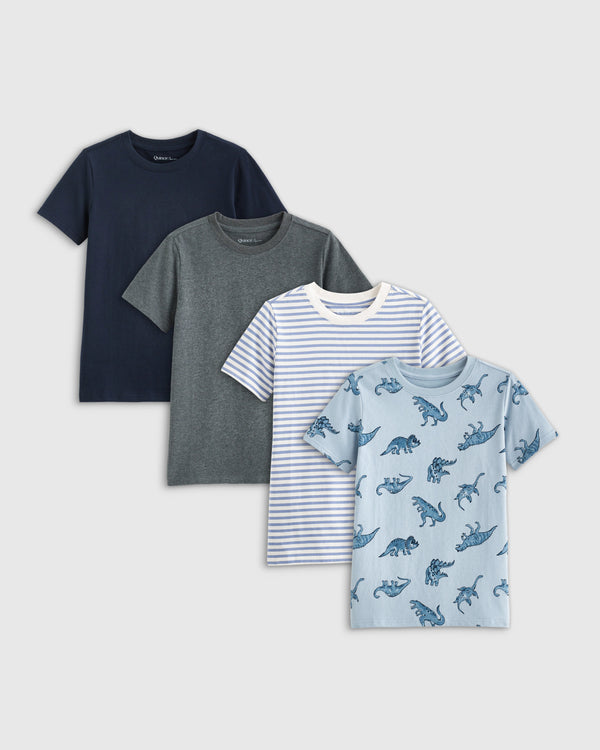 100% Organic Cotton Jersey Short Sleeve Tee 4-Pack