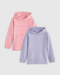 100% Organic Cotton Slub Hooded Tee 2 - Pack