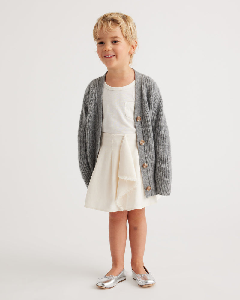 Washable Cashmere Fisherman Cardigan