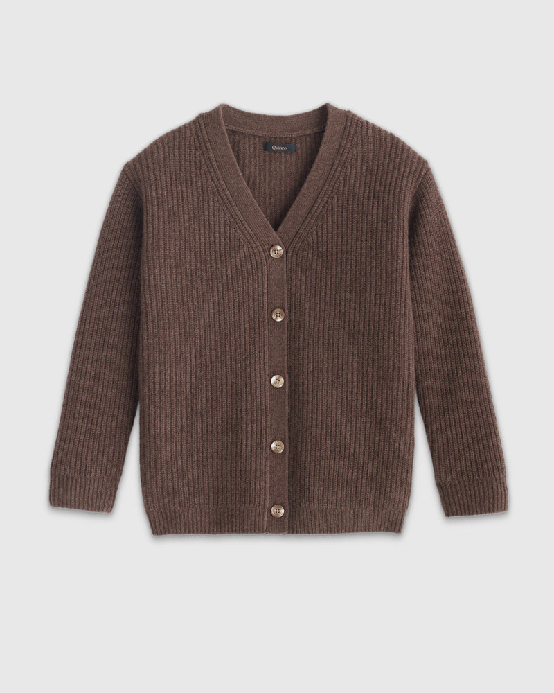 Washable Cashmere Fisherman Cardigan