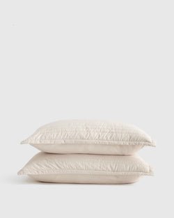 100% Organic Cotton Quilted Sham Set