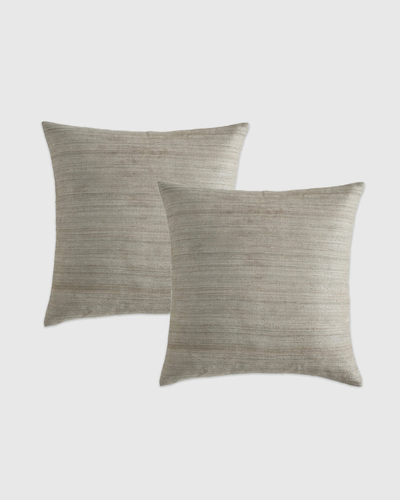 Raw Silk Pillow Cover - Set of 2