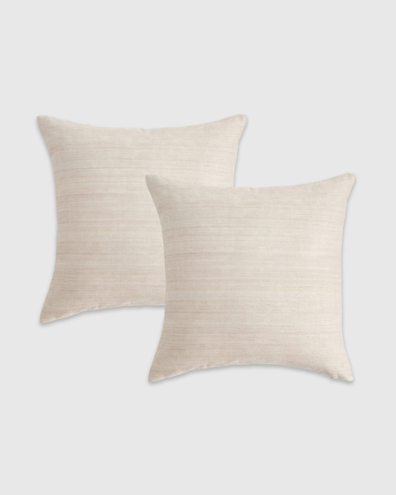 Raw Silk Pillow Cover - Set of 2