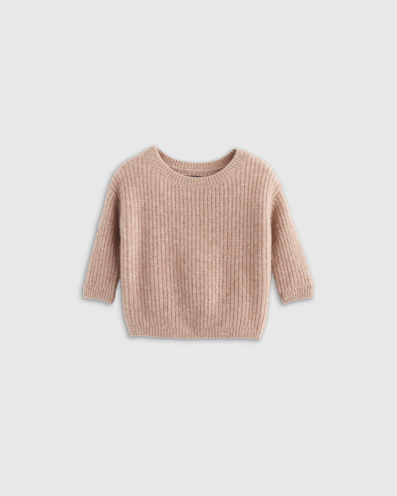 Washable Cashmere Fisherman Tunic Sweater