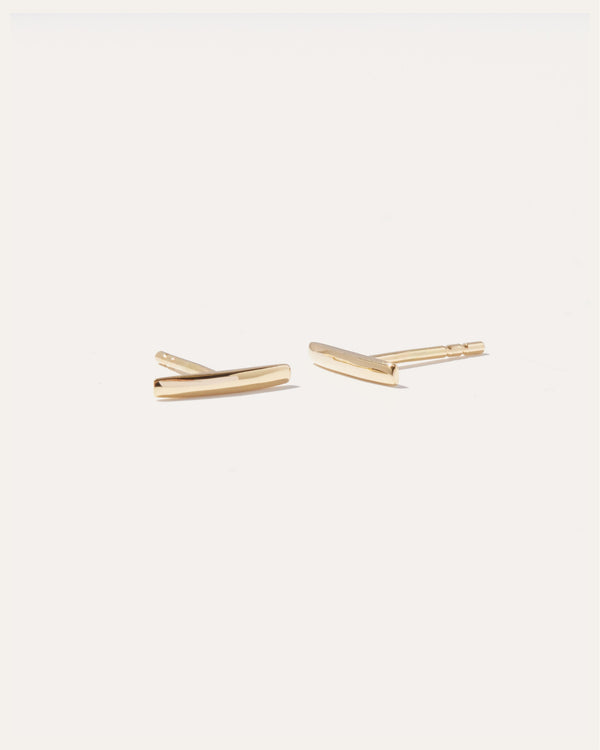 14k Gold Line Studs
