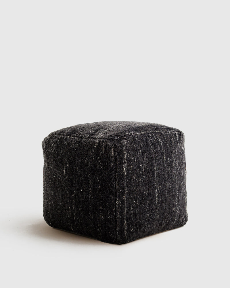 Textured Wool Pouf