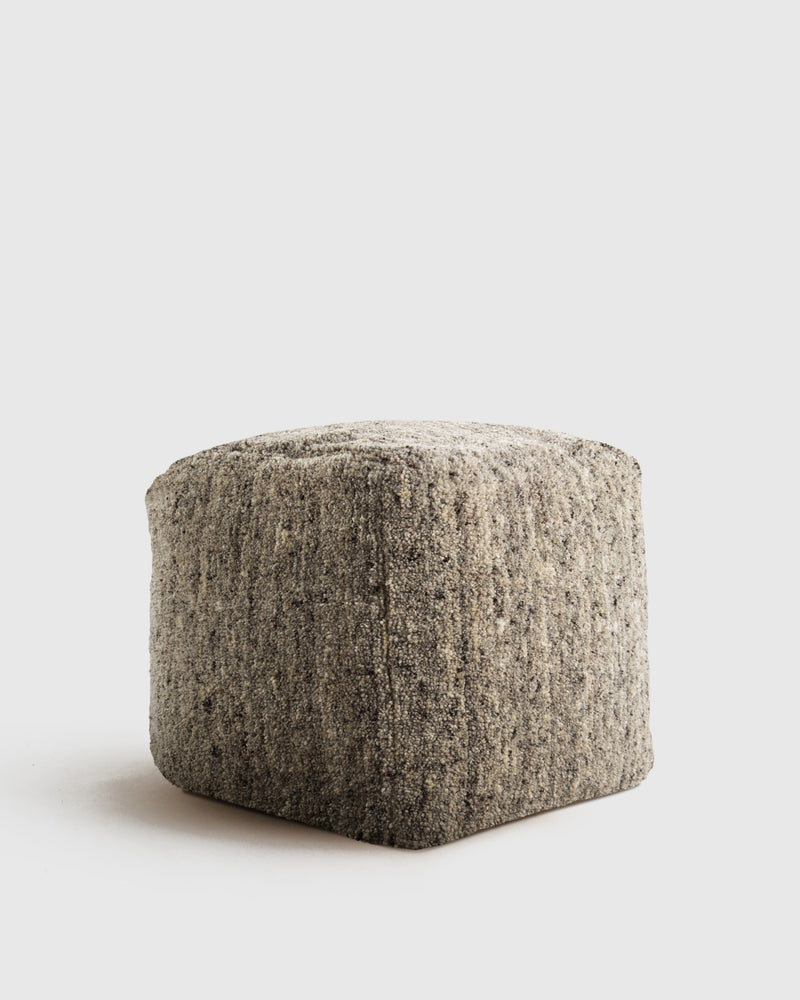 Textured Wool Pouf