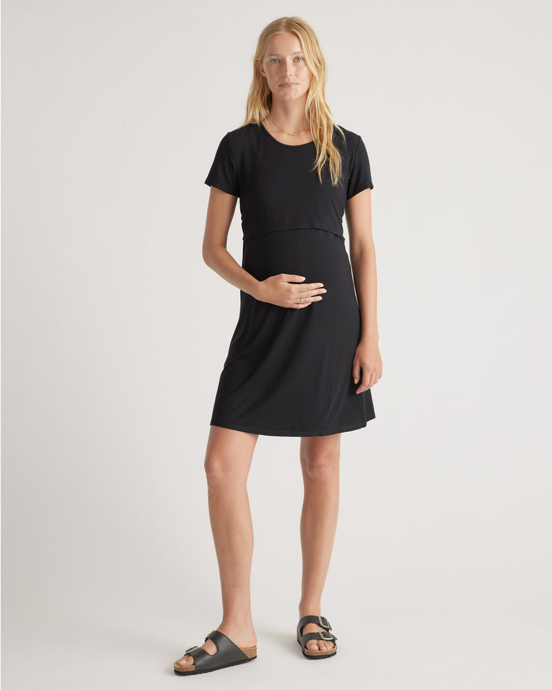 Bamboo Jersey Maternity & Nursing Lounge Dress