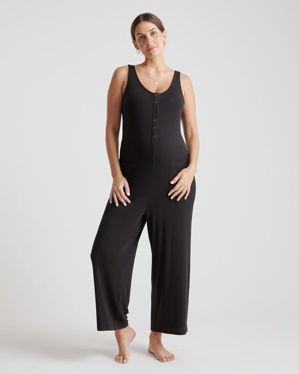 Tencel Rib Maternity & Nursing Jumpsuit