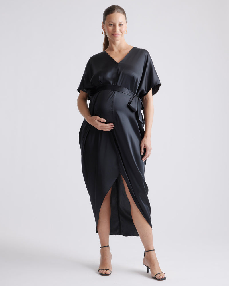 100% Washable Silk Maternity Dress