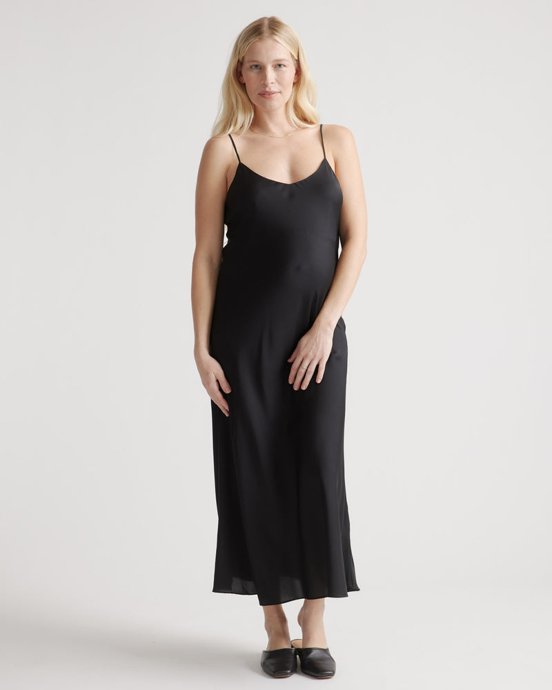 Washable Stretch Silk Maternity Slip Dress