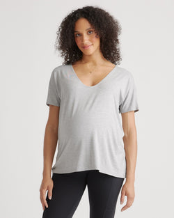Bamboo Jersey Maternity V-Neck Tee 2-Pack