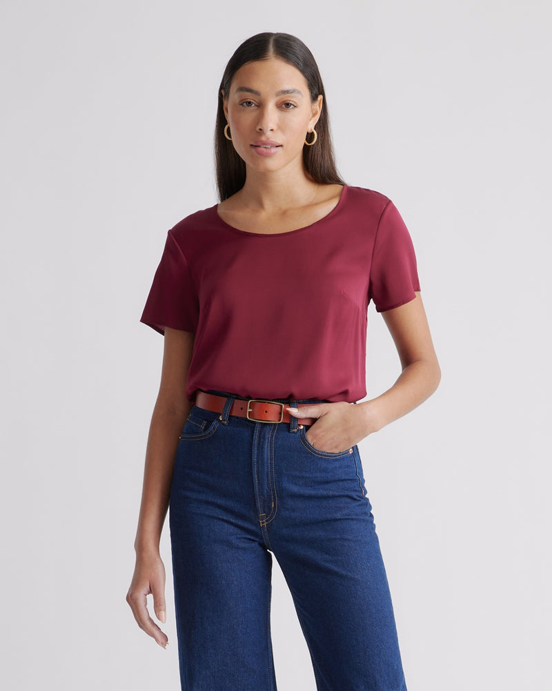 Washable Stretch Silk Tee