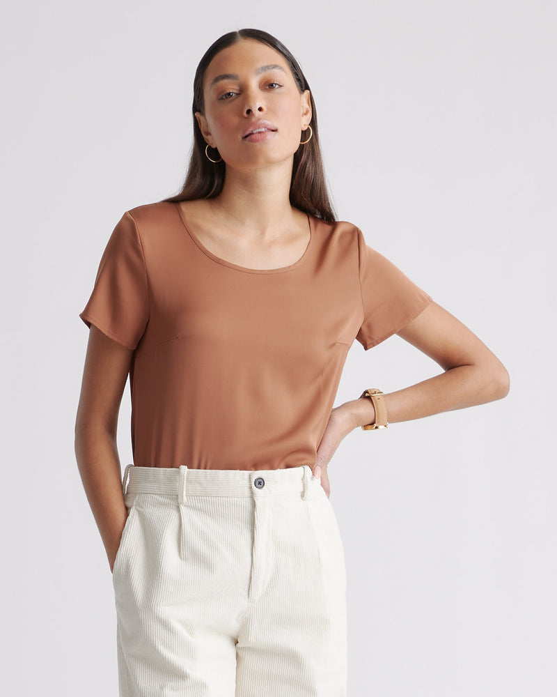 Washable Stretch Silk Tee