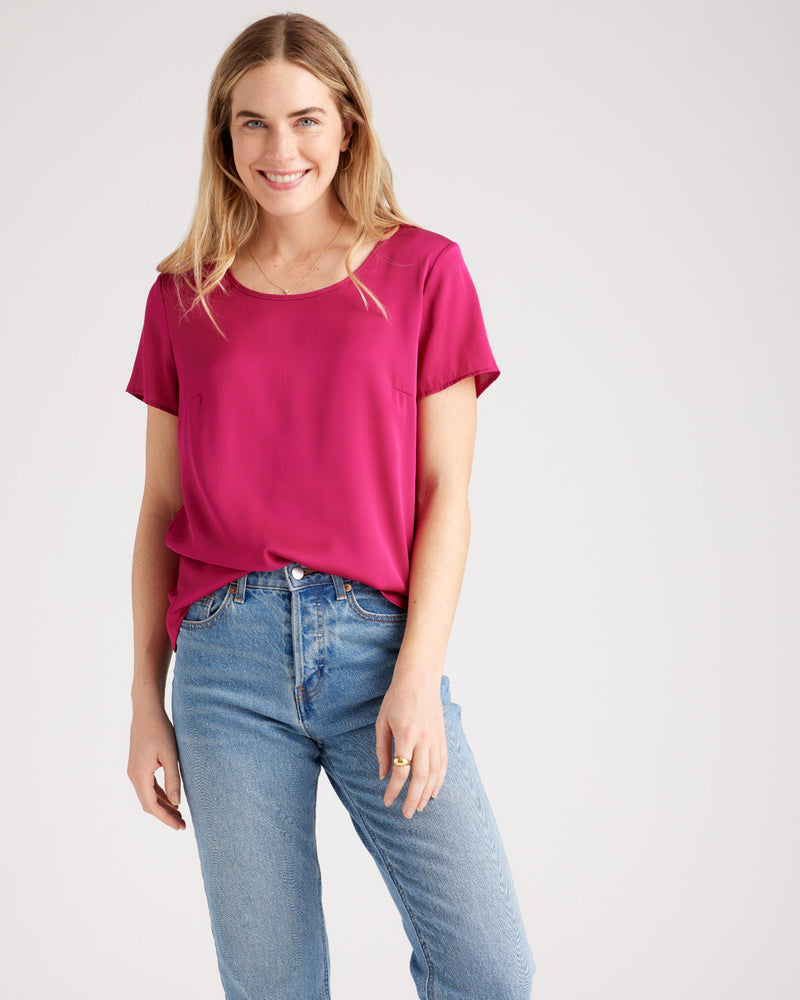 Washable Stretch Silk Tee