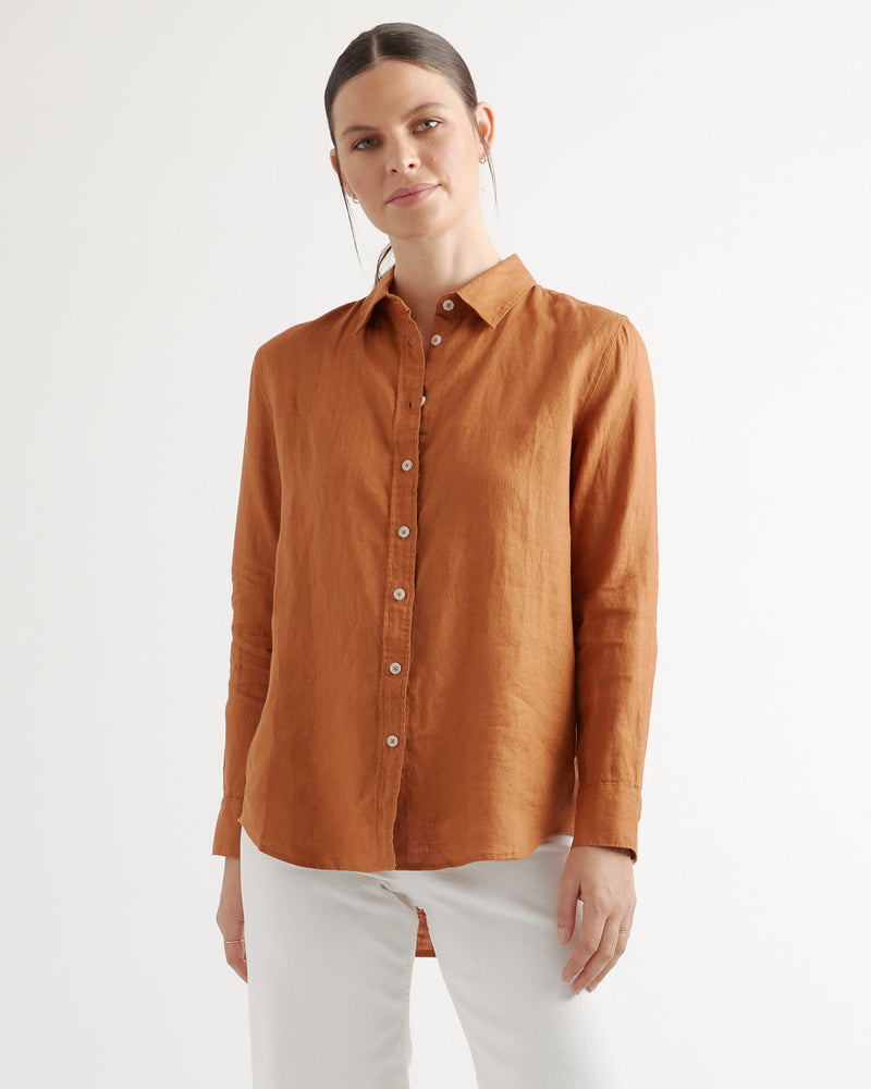 Automation 100% European Linen Long Sleeve Shirt