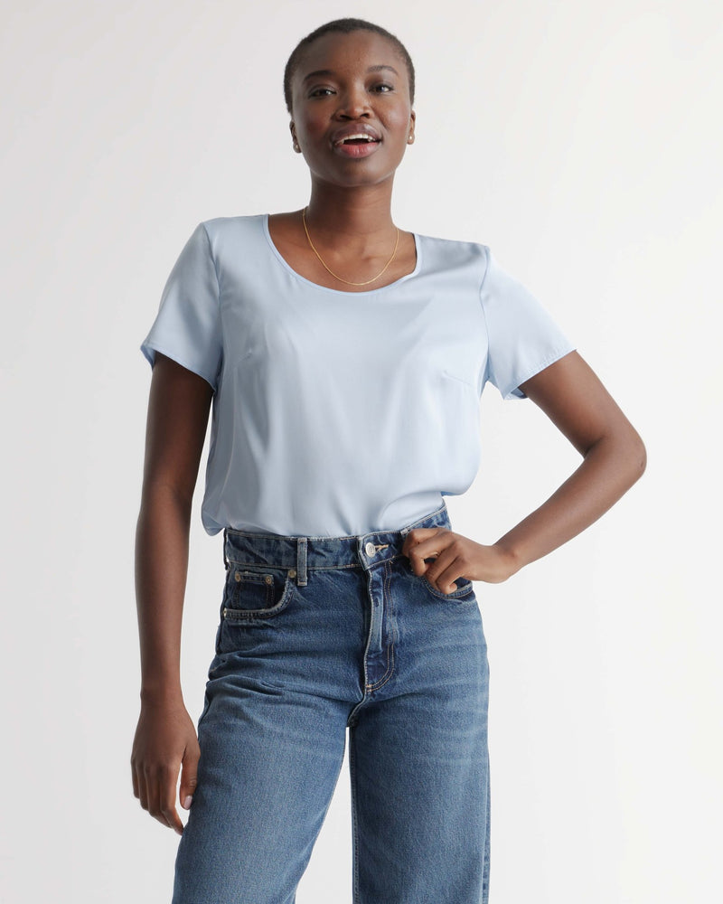 Washable Stretch Silk Tee