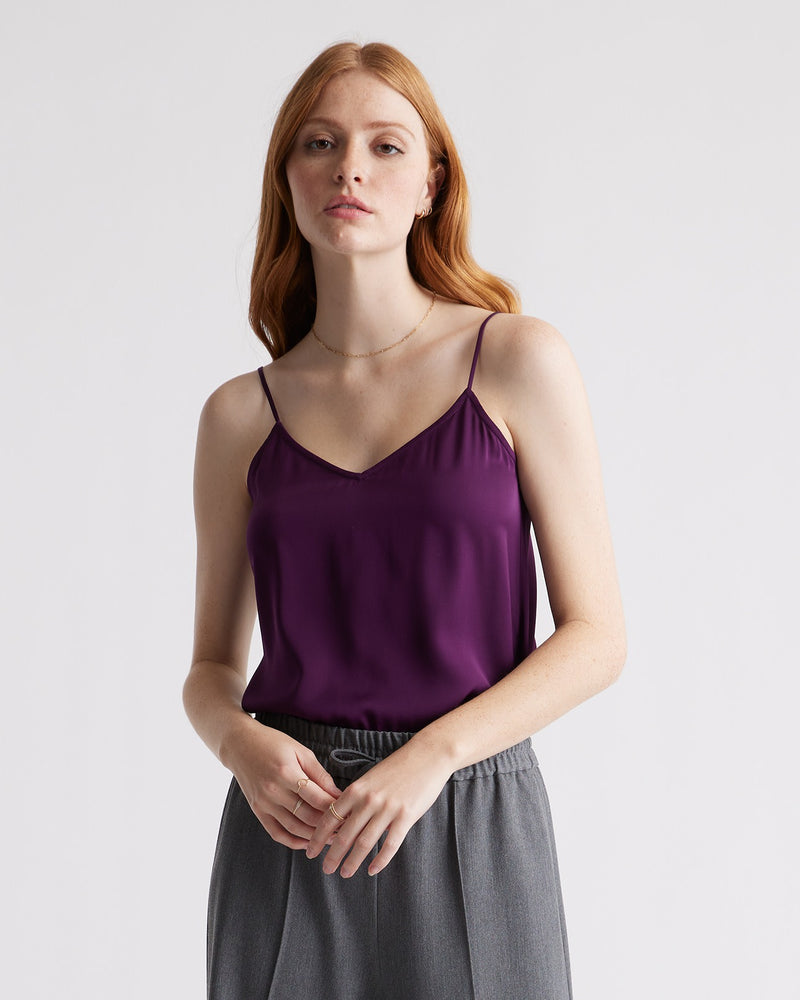 Washable Stretch Silk V-Neck Cami