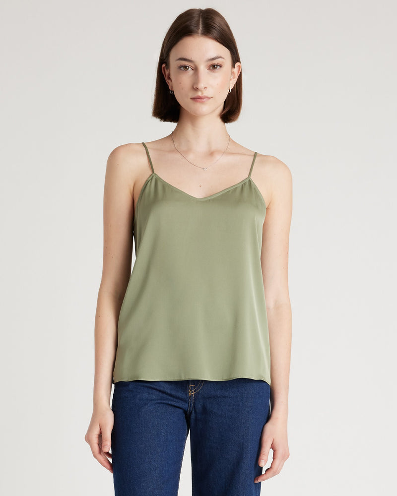 Washable Stretch Silk V-Neck Cami