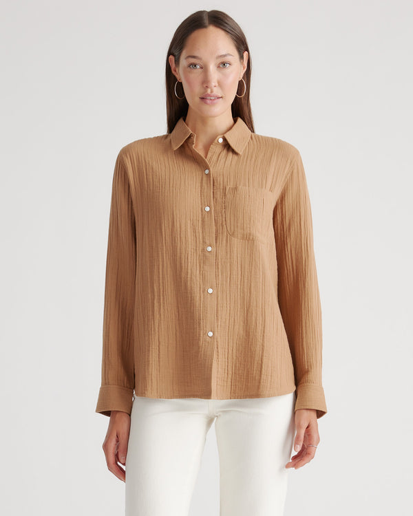 100% Organic Cotton Gauze Long Sleeve Shirt