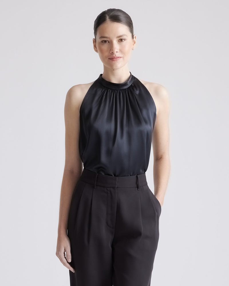 100% Washable Silk Halter Top