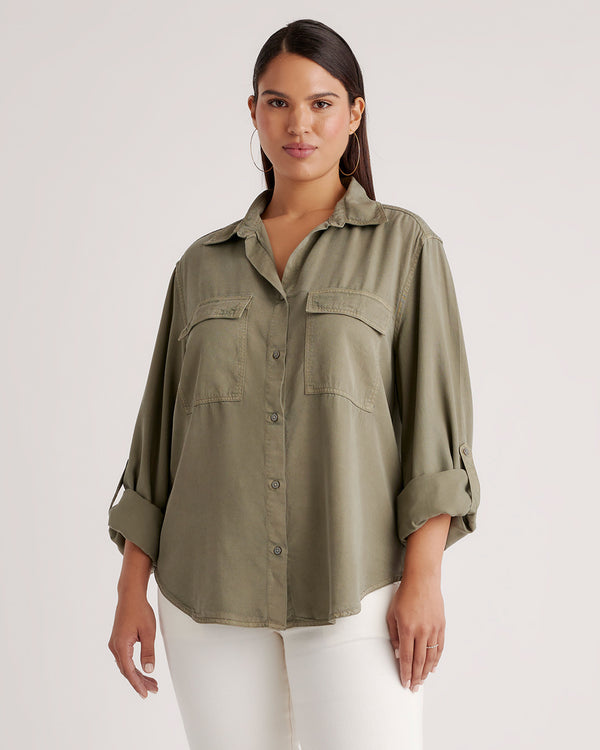 Vintage Wash Tencel Utility Shirt