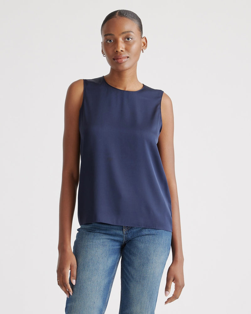 Washable Stretch Silk Shell Tank