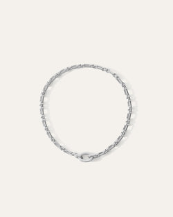 Silver Open Station Box Bracelet