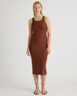 Tencel Rib Knit Sleeveless Dress