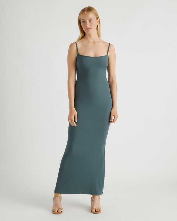 Tencel Rib Knit Maxi Slip Dress