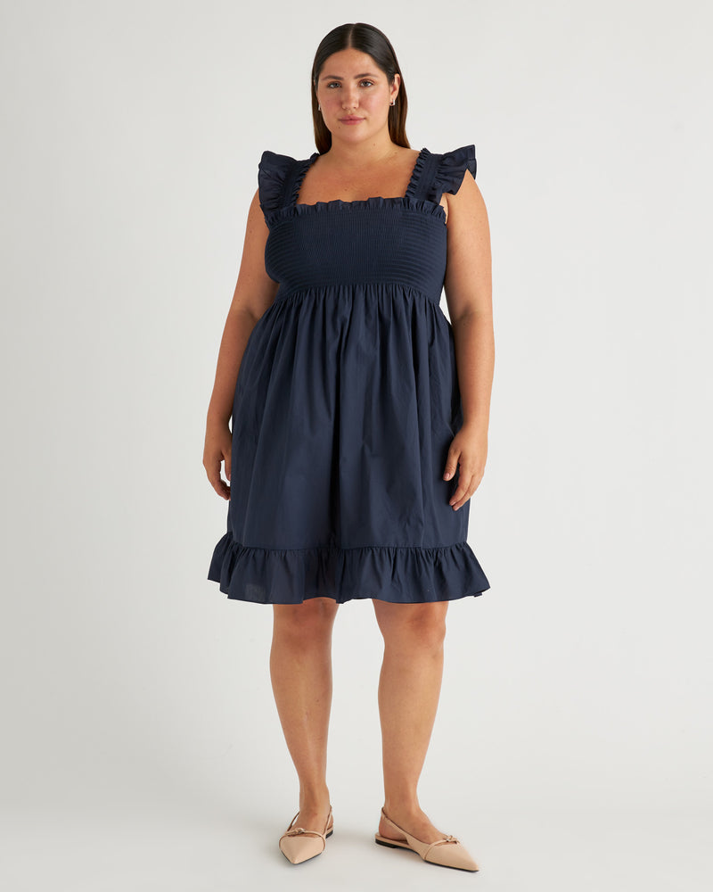 100% Organic Cotton Smocked Mini Dress